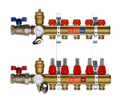 SESTAVA ROZDĚLOVAČ/SBĚRAČ - PRO PODLAHOVÉ VYTÁPĚNÍ S DYNAMICKÝMI VENTILY